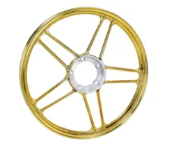 Stjernefælg 17 X 1,35, ALU - Guld Krom - Puch Maxi