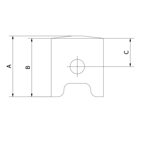 STEMPEL Ø 39,0 / 10 MM KRYDSPIND H. 50 MM.