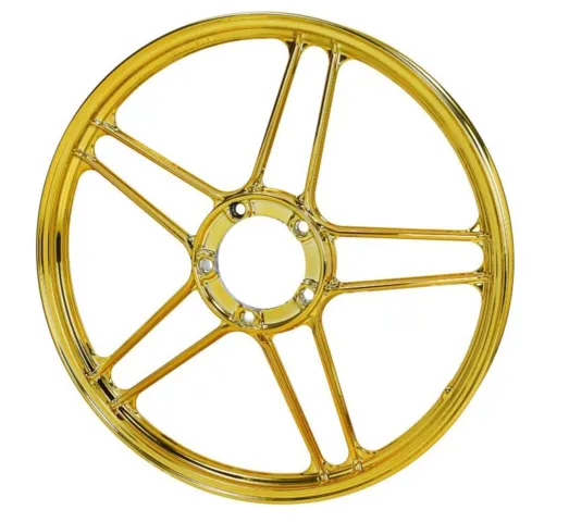 Stjernefælg 17 X 1,35, ALU - Guld Krom - Puch Maxi