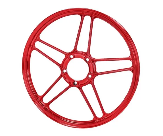 Stjernefælg 17 X 1,35, ALU - Rød Krom - Puch Maxi