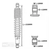STØDDÆMPER SÆT MAXI SORT/KROM 320 MM