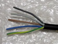 KABEL 5 X 0,75 SORT