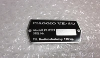 TYPESKILT, MAXI MODEL 5 (Piaggio 2 gear)