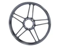 Stjernefælg 17 X 1,35, ALU - Sort Krom - Puch Maxi